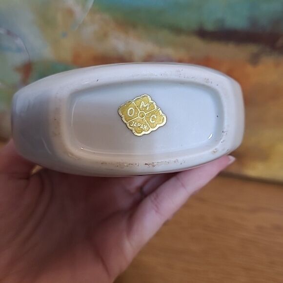 Vintage OMC Japan Bud Vase Floral Porcelain 4.5 Inches Tall - Picture 6 of 8